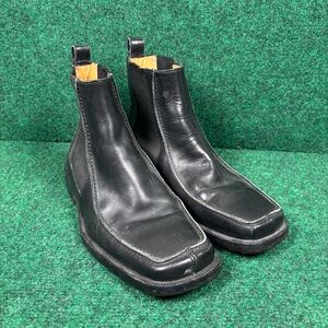 Gianni Versace Womens Shoe Black Patent Leather Square Toe Vintage Size 9 (39.5)